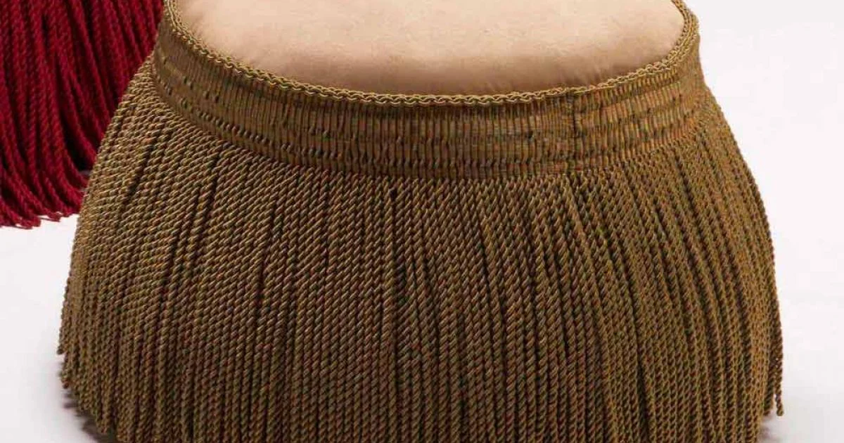 Pouf imbottito da salotto design classico di lusso diametro 60cm,Simon