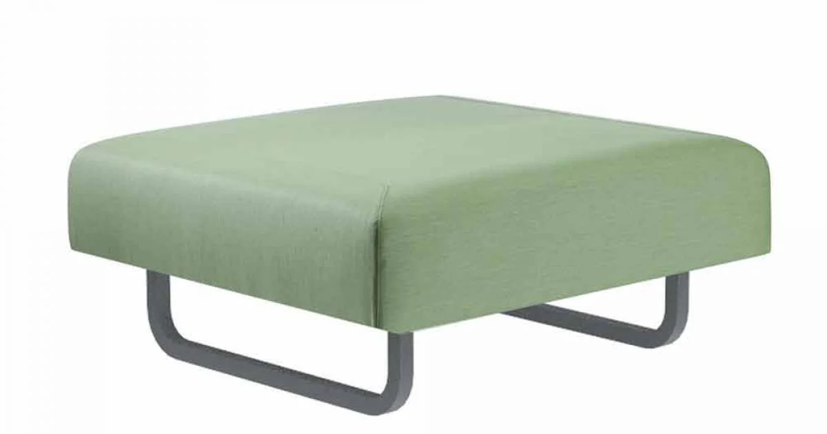 Pouf Quadrato da Esterno di Design in Metallo e Tessuto Made in Italy - Selia