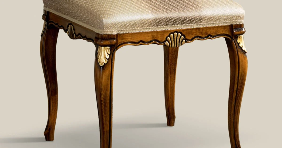 Pouf Stile Classico in Legno Rivestito in Tessuto Made in Italy - Cambrige