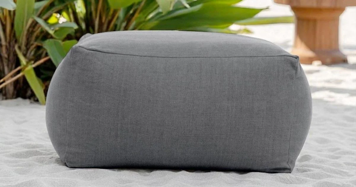 Pouf Tavolino per il Giardino in Tessuto Outdoor Color Antracite - Maestrale