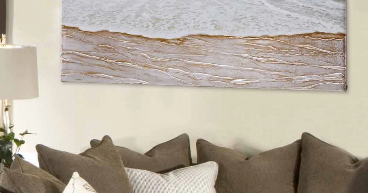 Quadro di design moderno Beach fatto a mano, prodotto artigianale