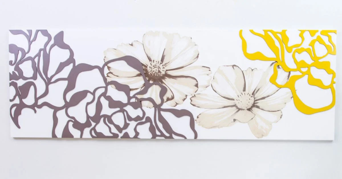 Quadro con Fiori Peonia Realizzato con il Laser Made in Italy - Freya