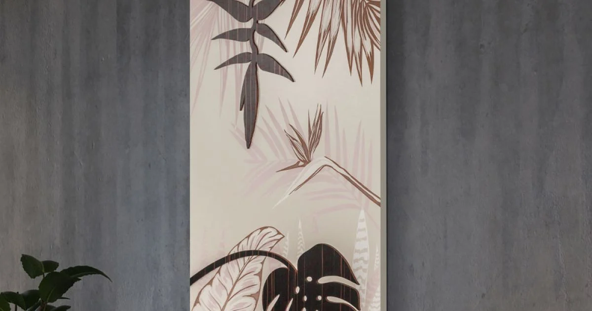 Quadro con Motivo Tropicale Realizzato con il Laser Made in Italy - Saeko