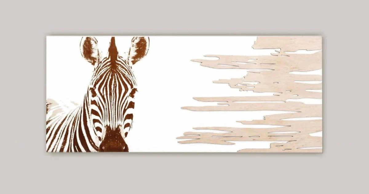Quadro con Zebra Realizzato con il Laser Made in Italy - Yuuka