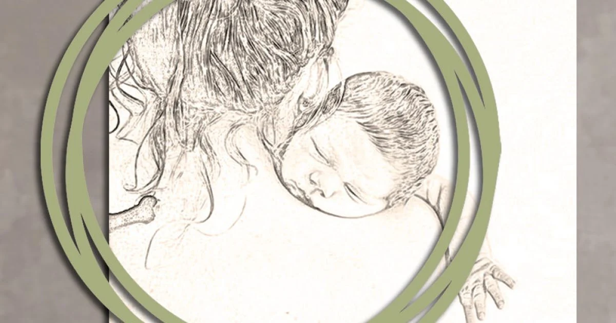 Quadro in Legno con Stampa di Donna con Bambino Made in Italy - Taiwan