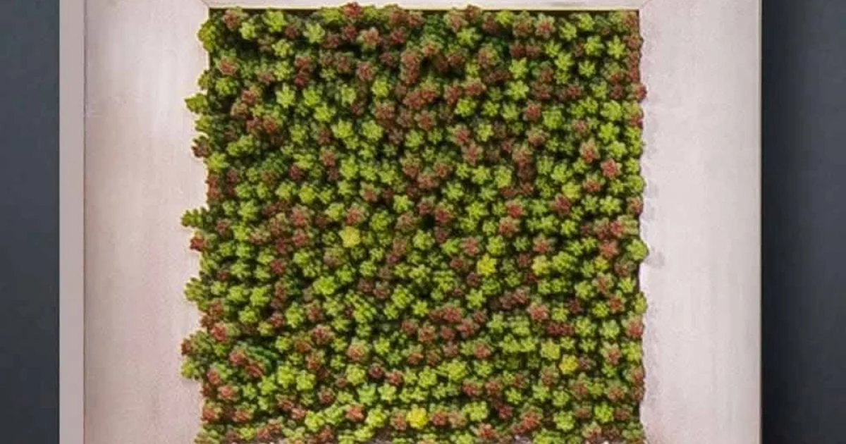 Quadro Moderno da Parete in Metallo e Foglie Artificiali Made in Italy - Trimo