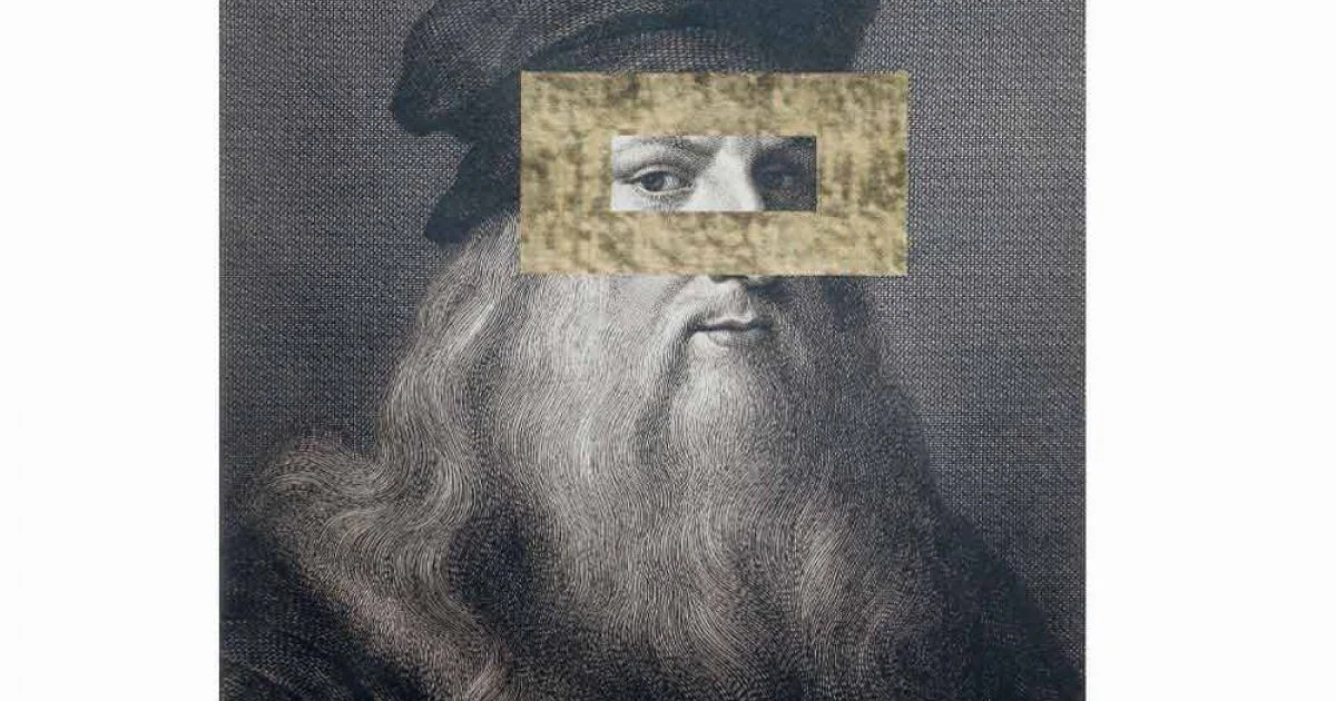 Quadro Parete in Tela Stampata con Dettaglio in Foglia Oro Made in Italy - Vinci