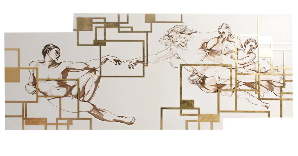 Quadro Realizzato con il Laser che Raffigura la Creazione  Made in Italy - Pirucchio