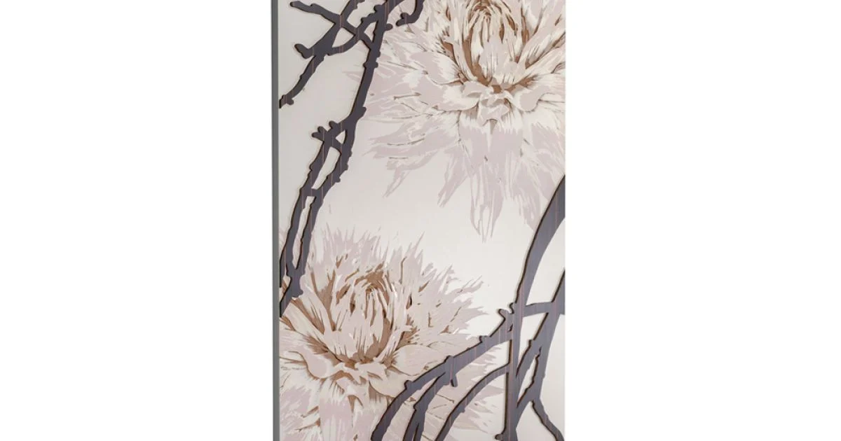 Quadro Realizzato con il Laser con Fiore di Dalia Made in Italy - Taka