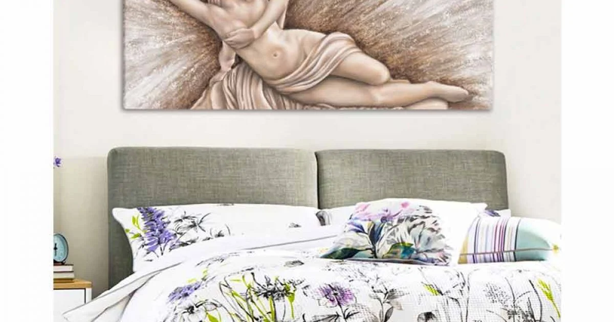 Quadro su tela di moderno design fatto a mano in Italia Aurora