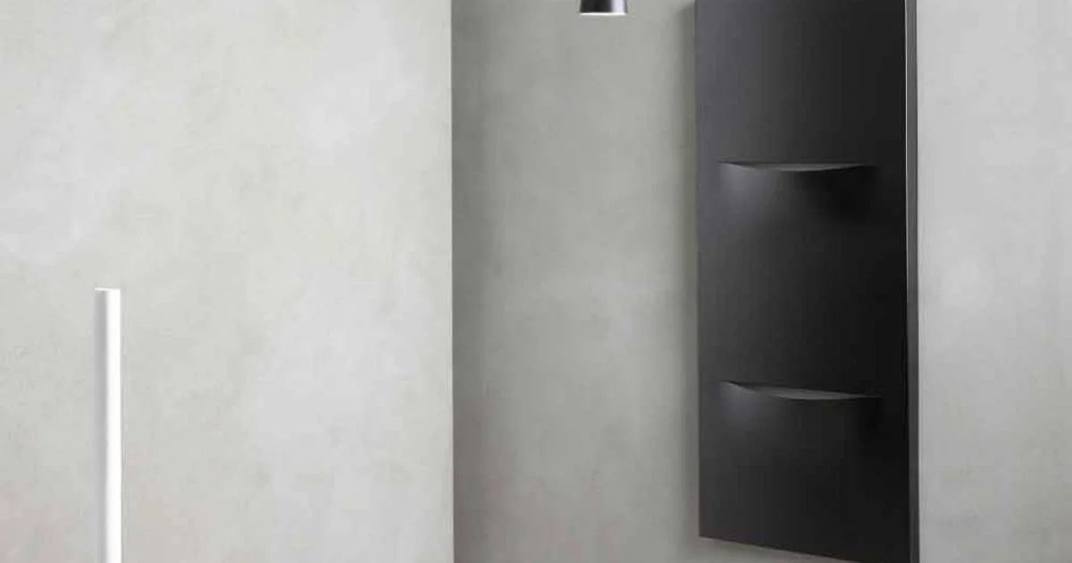 Radiatore Elettrico Verticale Design in Acciaio Moderno fino a 1000 W - Cut