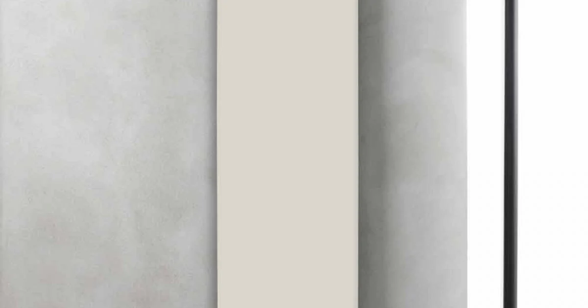 Radiatore Verticale di Design in Acciaio Bianco Grigiastro fino a 839 W - Ice