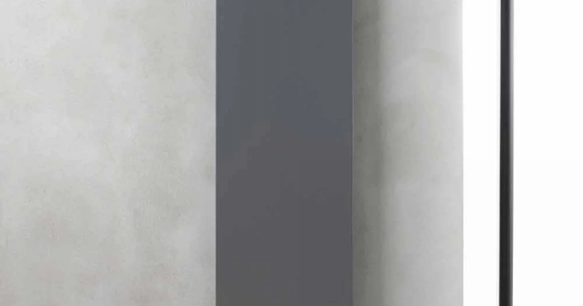 Radiatore Verticale di Design in Acciaio Grigio Ardesia fino a 626 W - Ice