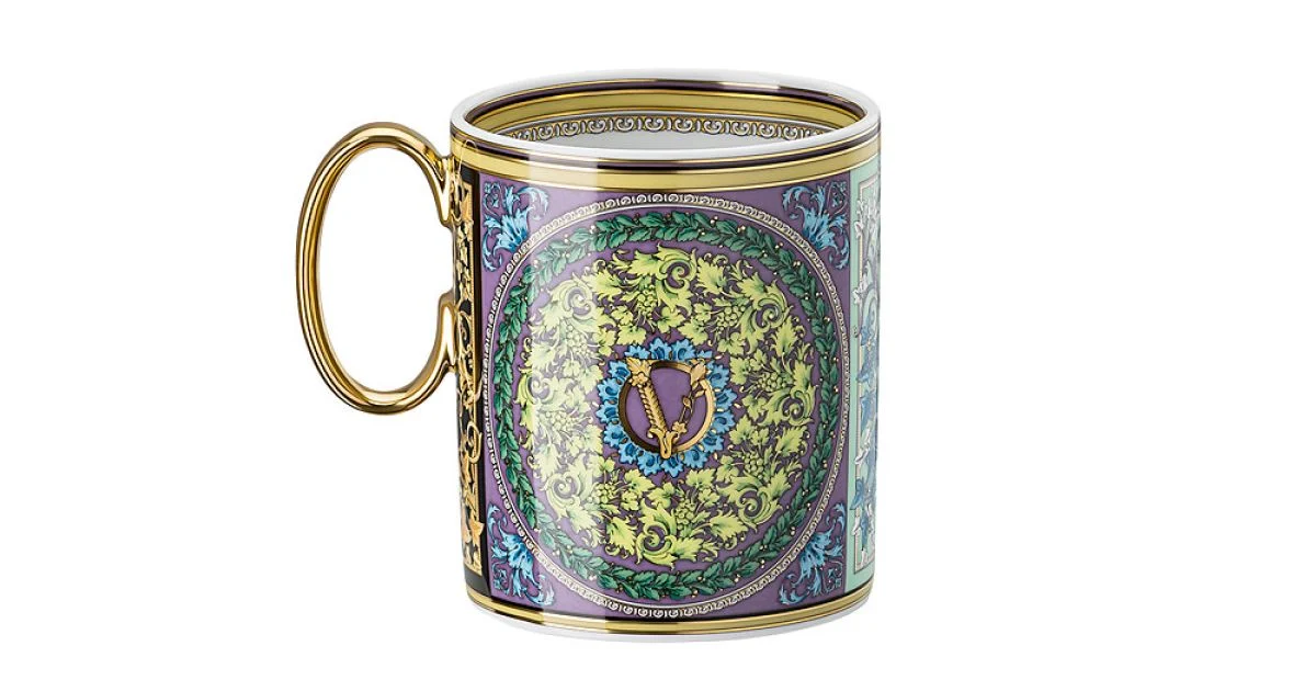 Rosenthal Versace Barocco Mosaic 4 Bicchieri con Manico in Porcellana - Mosaic