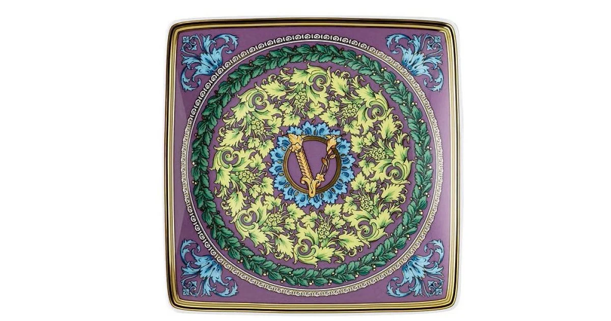 Rosenthal Versace Barocco Mosaic 6 Coppette Quadre Piane in Porcellana - Mosaic