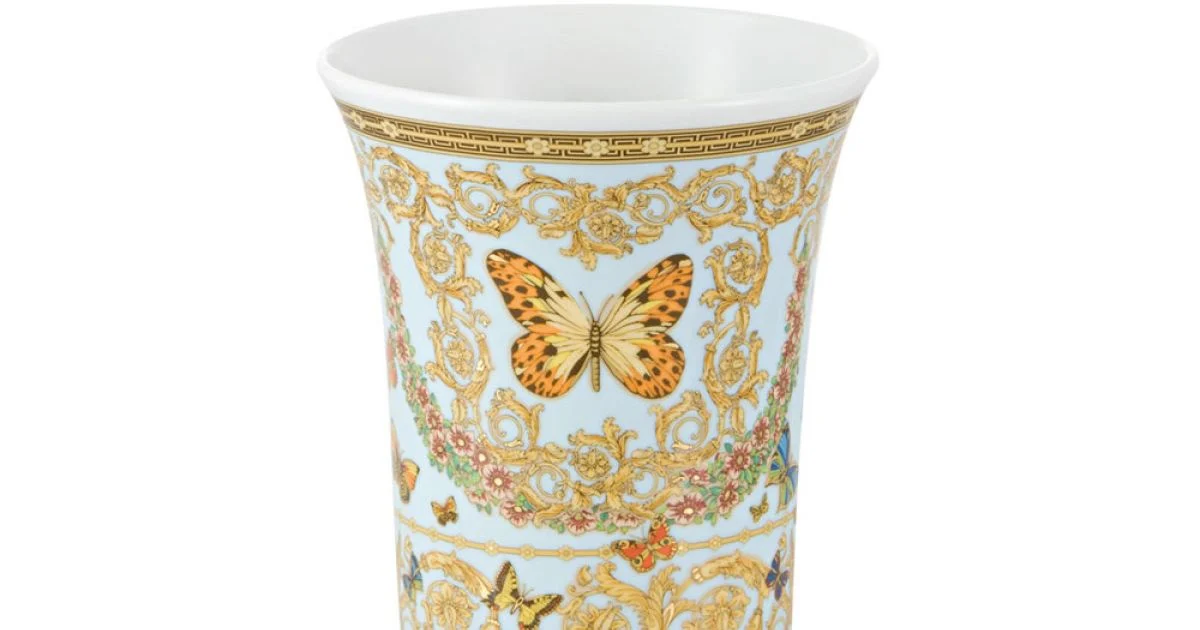 Rosenthal Versace Le Jardin Vaso in Porcellana con Elementi della Natura - Barocco