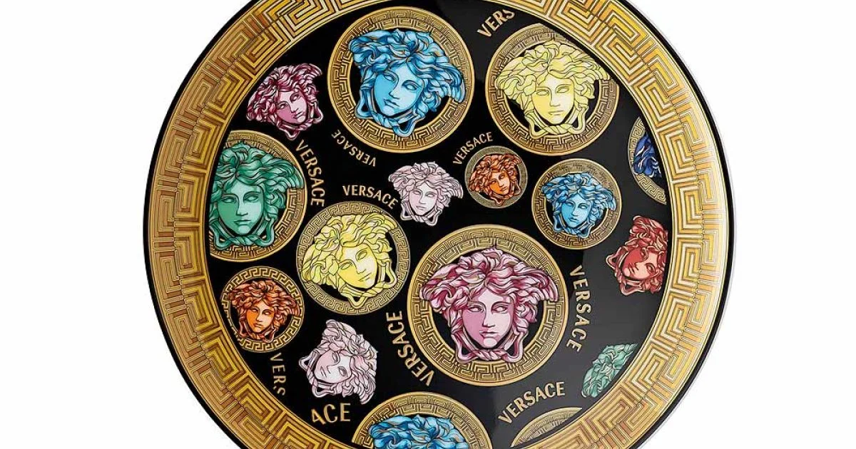 Rosenthal Versace Medusa Amplified Multicolor 4 Piatti Piani - Amplifiedmulticolor