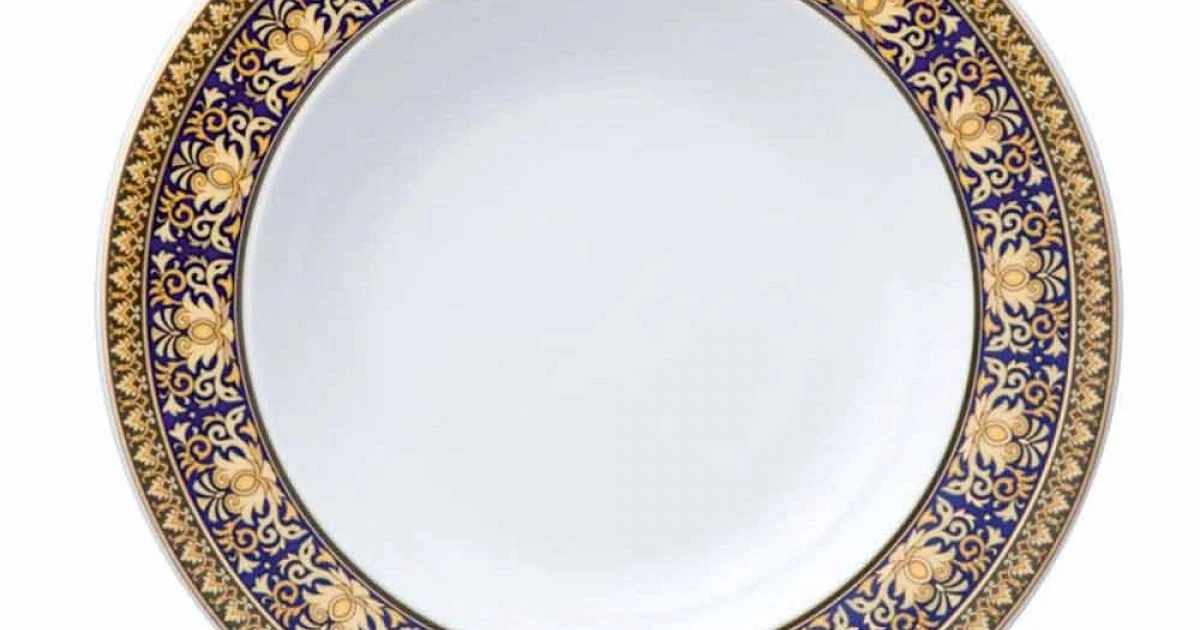Rosenthal Versace Medusa Blue Piatto fondo moderno design porcellana