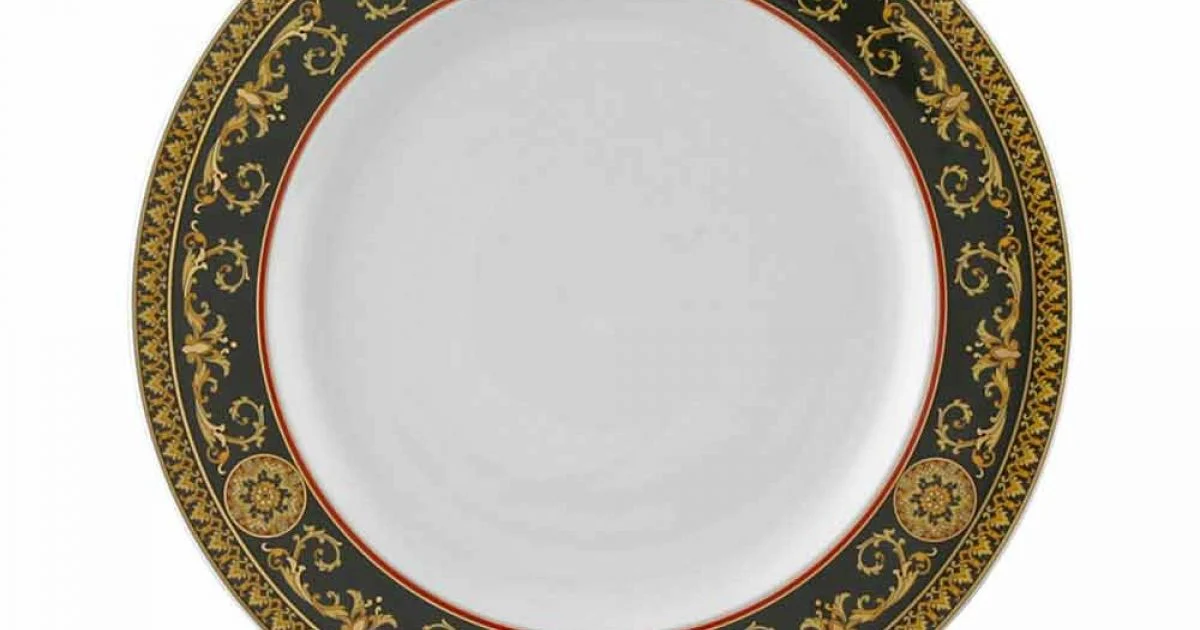 Rosenthal Versace Medusa Blue Piatto piano 27cm di design porcellana