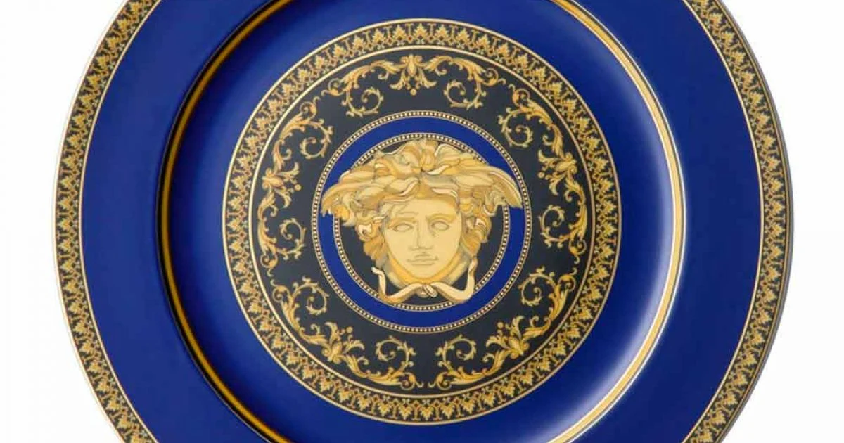 Rosenthal Versace Medusa Blue Piatto segnaposto di design porcellana
