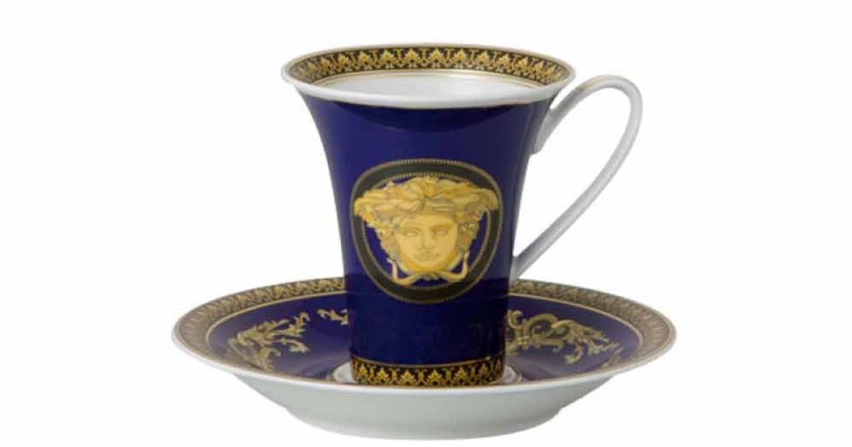 Rosenthal Versace Medusa Blue Tazza da caffè alta di design porcellana