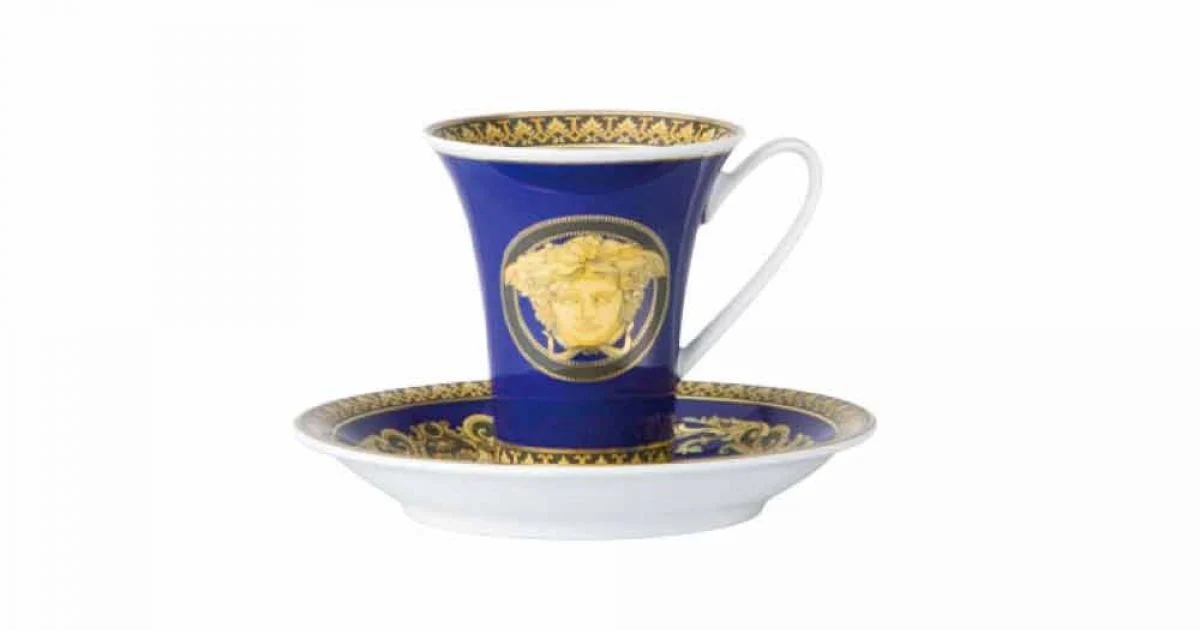Rosenthal Versace Medusa Blue Tazzina da caffè di design in porcellana