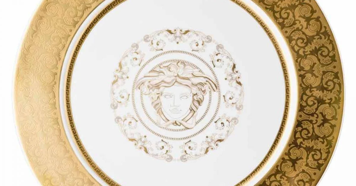 Rosenthal Versace Medusa Gala Gold Piatto segnaposto 33cm porcellana