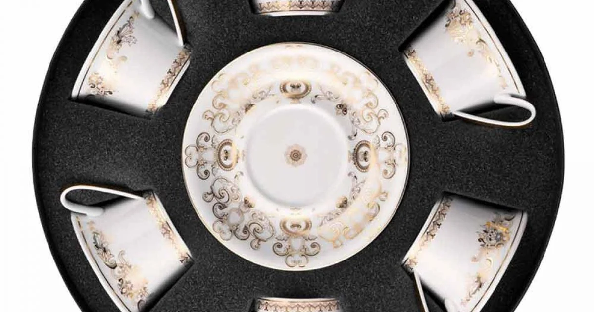 Rosenthal Versace Medusa Gala set tazze da tè in porcellana 6 pezzi