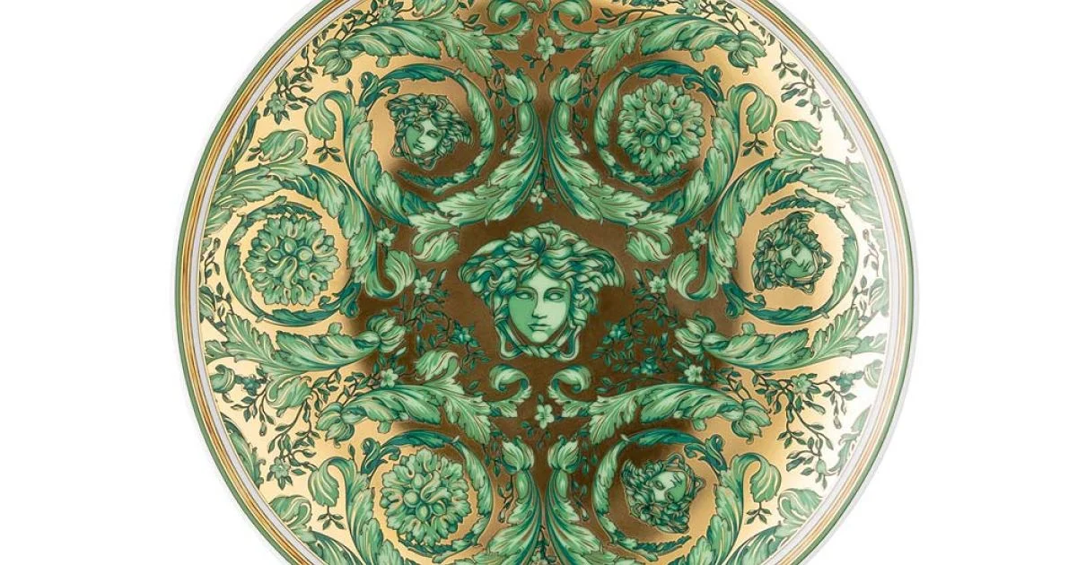 Rosenthal Versace Medusa Garland 4 Piatti Piani Diametro 17 cm - Christmas