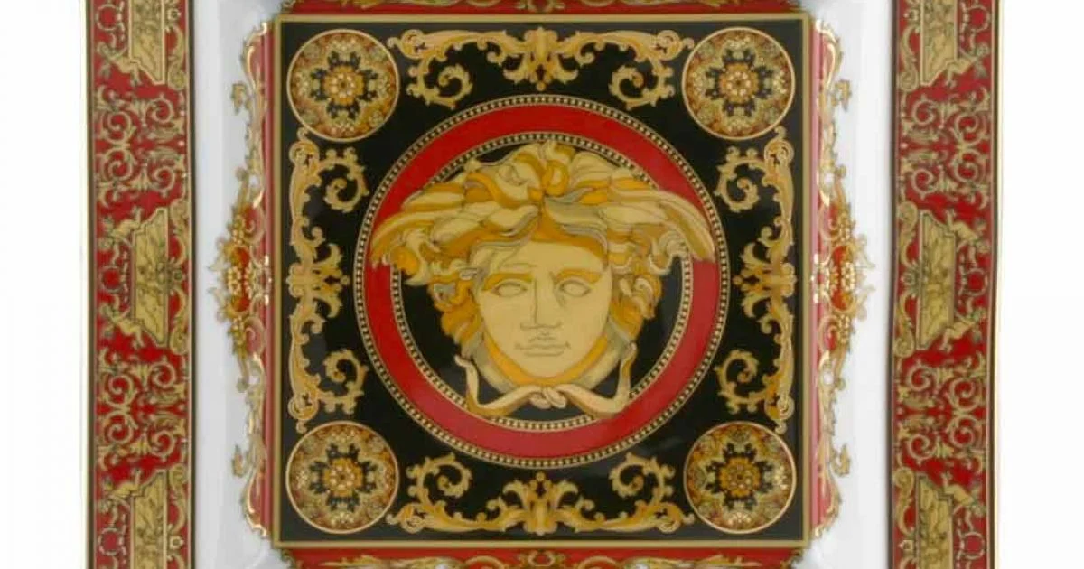 Rosenthal Versace Medusa Rosso Coppa di design in porcellana 22cm