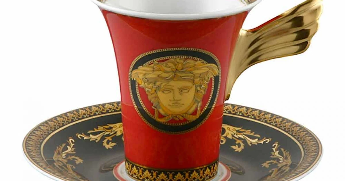Rosenthal Versace Medusa Rosso Tazza da caffè alta design porcellana