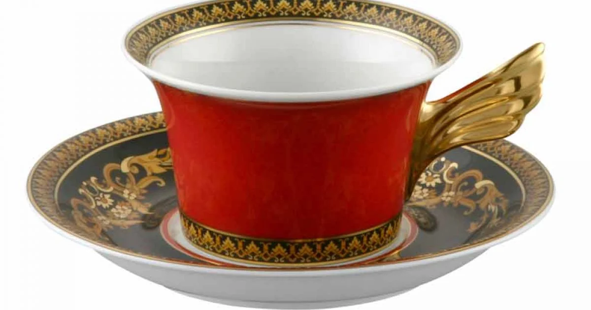Rosenthal Versace Medusa Rosso Tazza da tè  moderno design  porcellana
