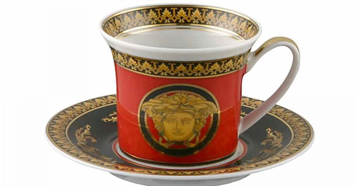 Rosenthal Versace Medusa Rosso Tazzina espresso design in porcellana