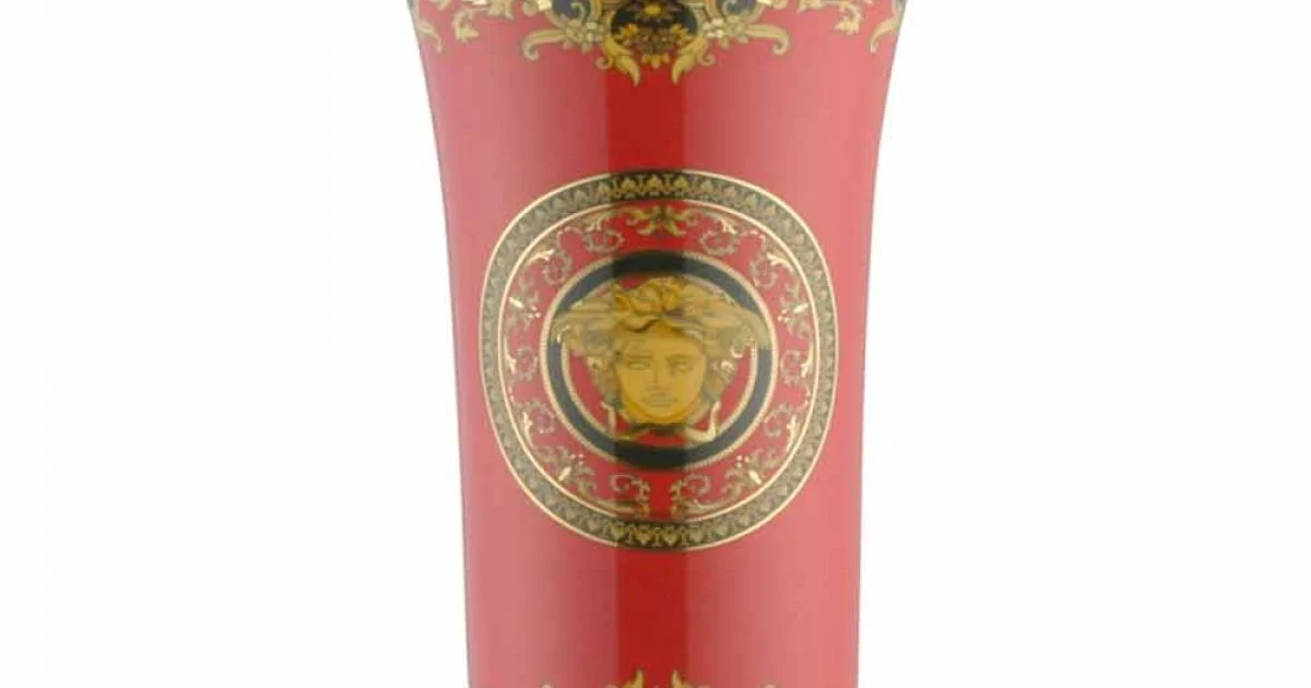 Rosenthal Versace Medusa Rosso Vaso di design moderno porcellana 26cm
