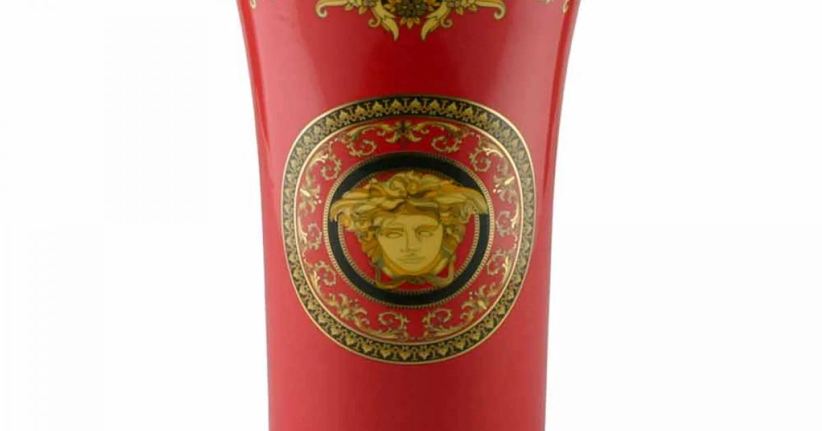 Rosenthal Versace Medusa Rosso Vaso di moderno design porcellana 34cm