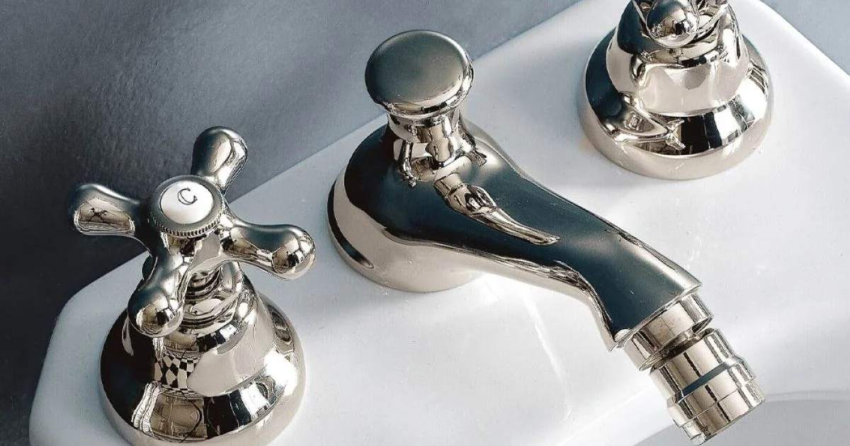 Rubinetteria Bidet Classica 3 Fori con Scarico in Ottone Made in Italy- Ercolina