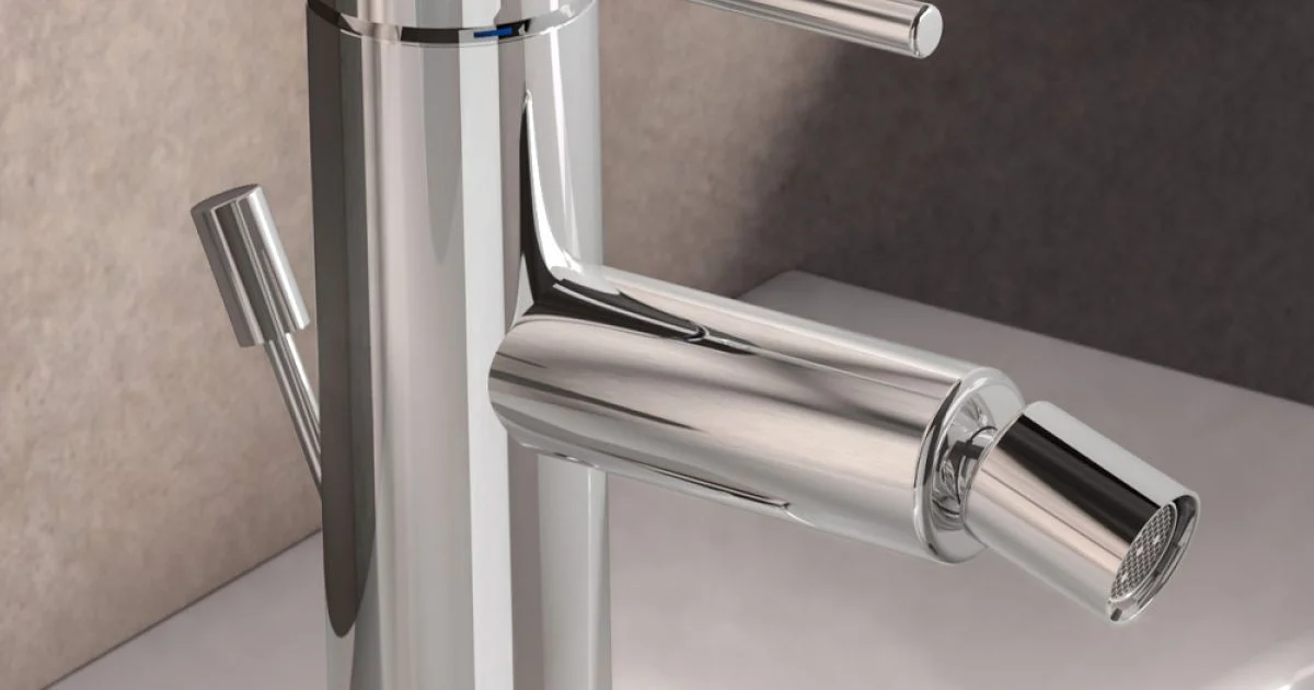 Rubinetto Miscelatore Monocomando Bidet Ottone Design Rotondo - Antilio