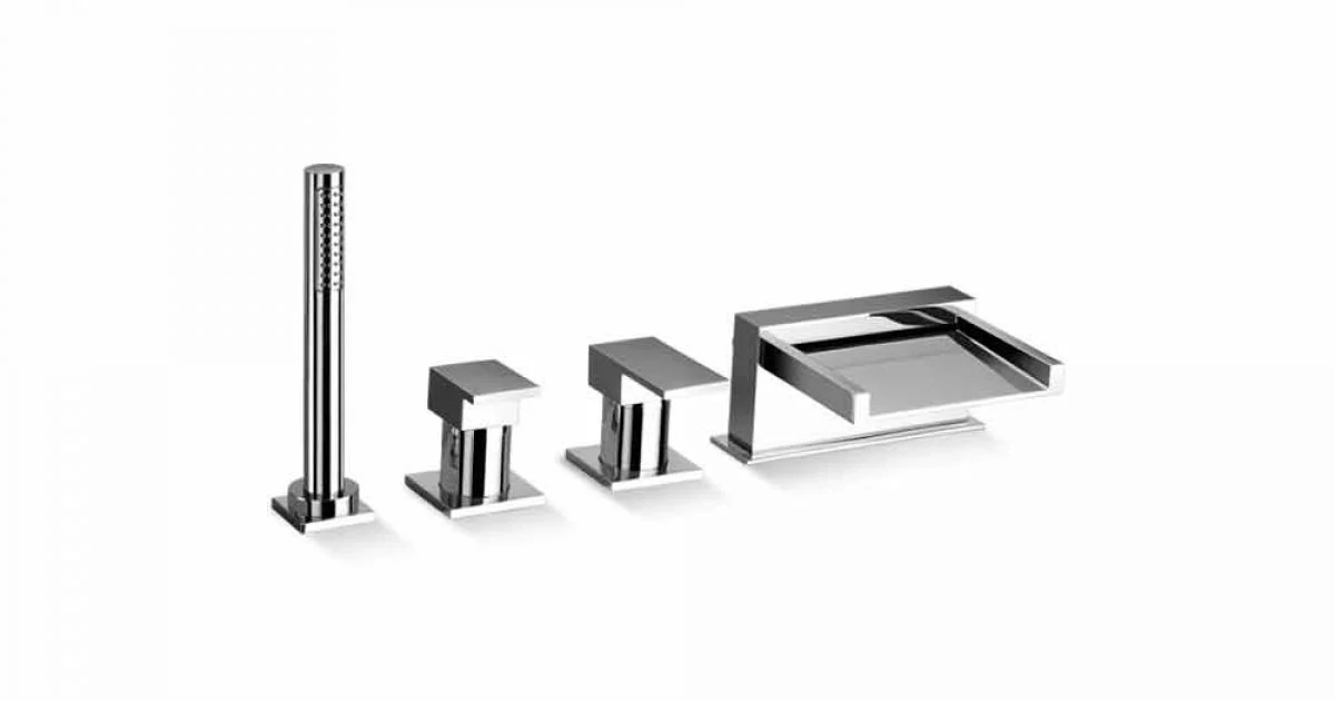 Rubinetto Miscelatore per Bordo Vasca a 4 Fori di Design Made in Italy - Bibo