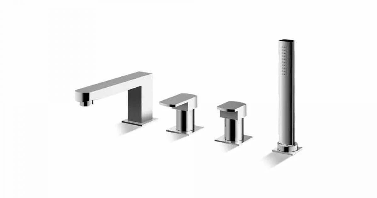 Rubinetto Miscelatore per Bordo Vasca in Ottone Cromato Made in Italy - Sika