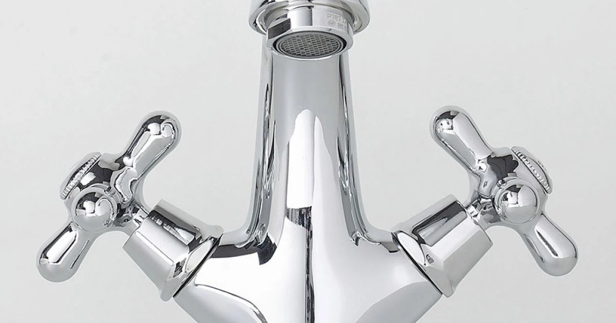 Rubinetto Monoforo Lavabo Bagno in Ottone con Scarico Stile Classico - Ercolina