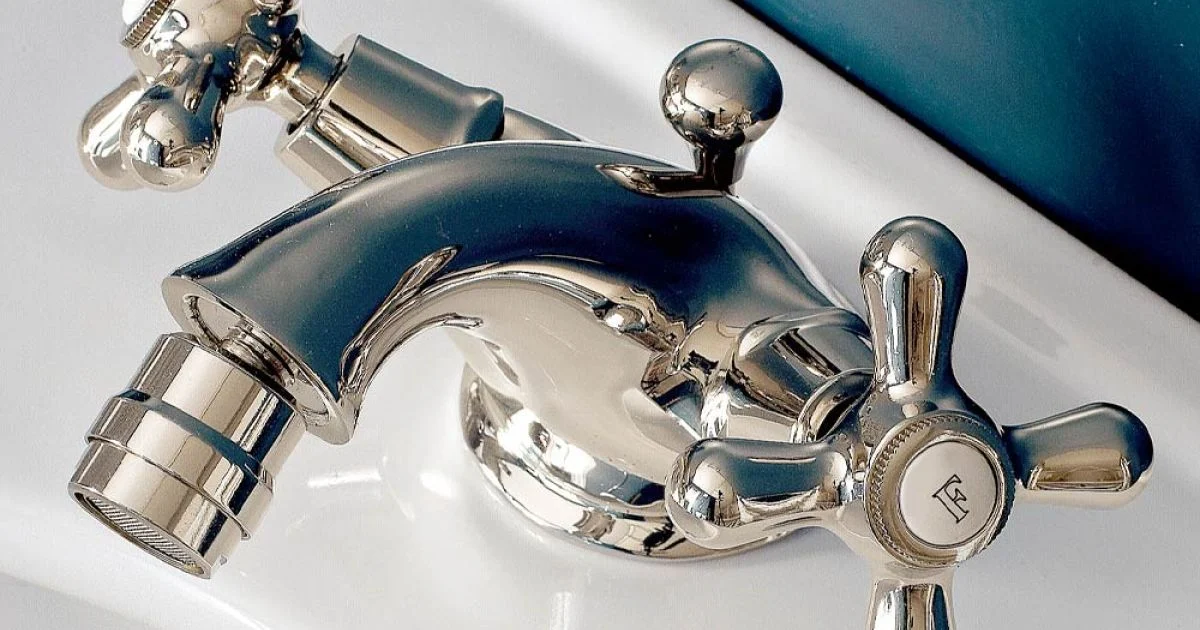 Rubinetto Monoforo per Bidet in Ottone con Scarico Stile Classico - Ercolina