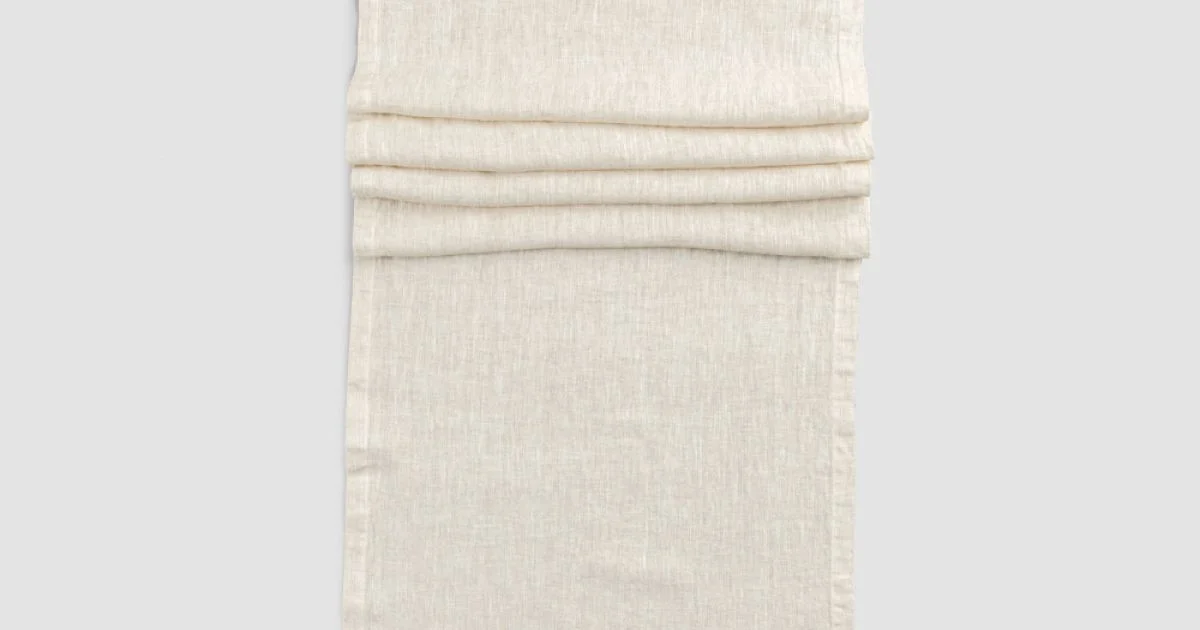 Runner da Tavolo in Lino con Pizzo, Design di Lusso in 2 Colori - Farnese
