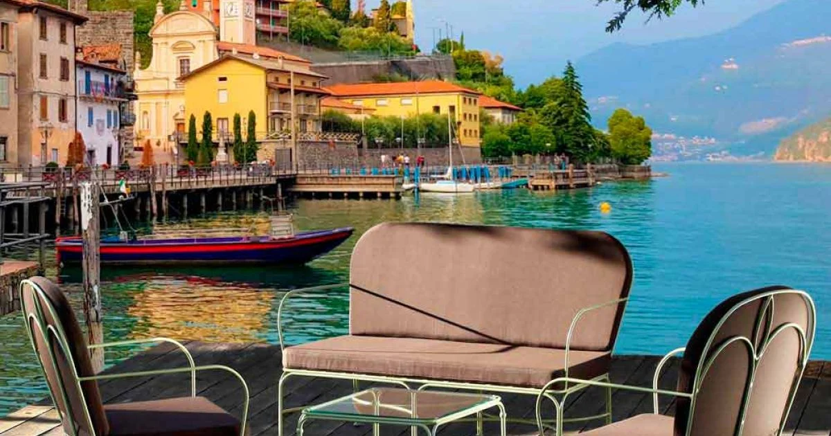 Salotto da Esterno con Struttura in Ferro Artigianale Made in Italy - Melinda