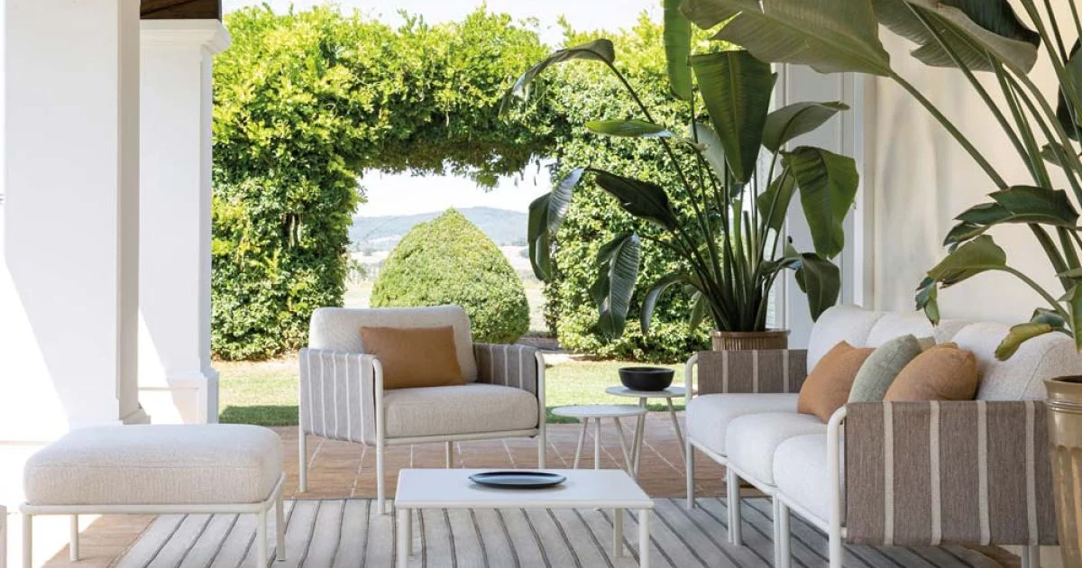 Salotto da Giardino in Metallo Zincato e Cuscini in Tessuto - Sognando