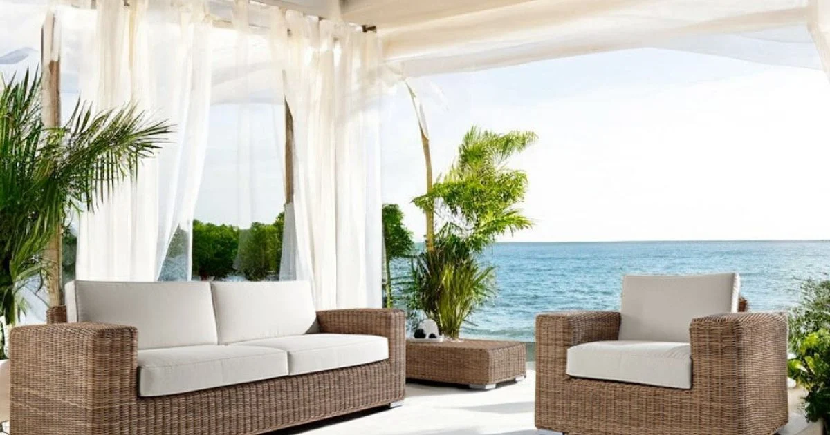 Salotto da Giardino in Polyrattan Intrecciato a Mano - Yoko