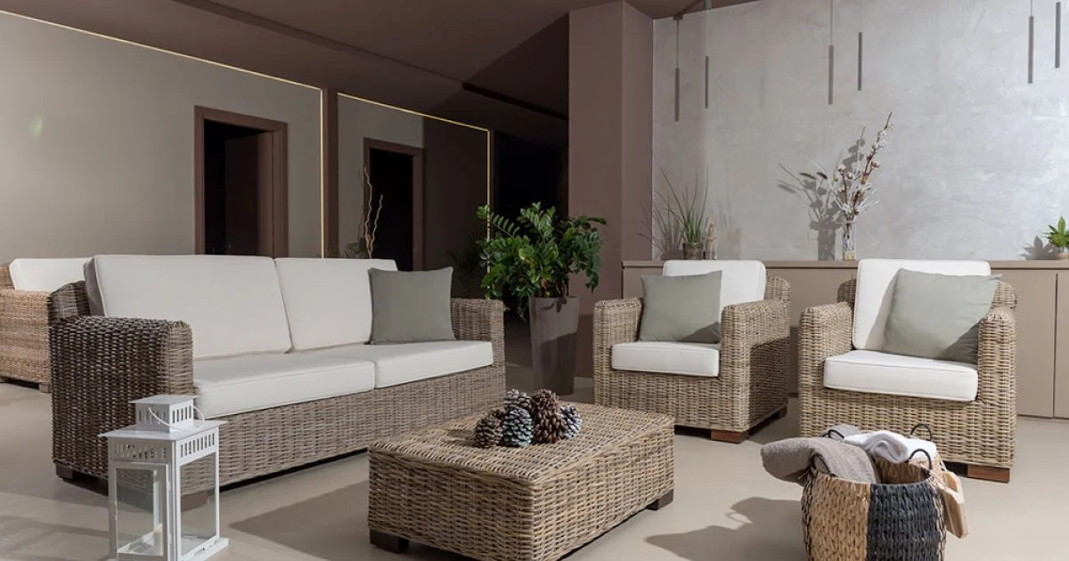 Salotto Outdoor in Kubù Grigio con Cuscini Inclusi – Cerys