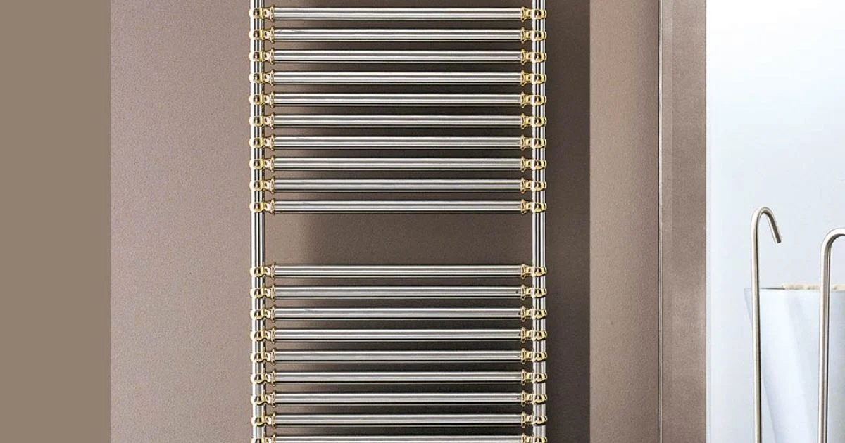 Scaldasalviette Idraulico in Acciaio Finitura Cromo e Oro Made in Italy - Laura