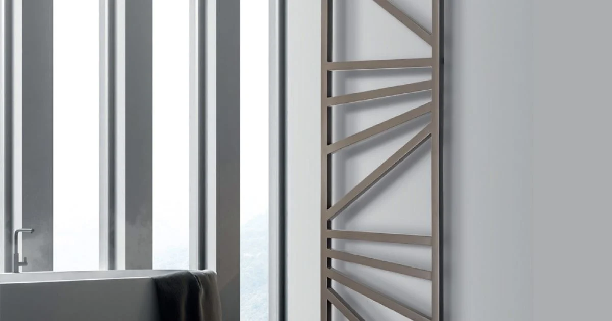 Scaldasalviette Misto con Elementi Quadrati Made in Italy - Mandorle