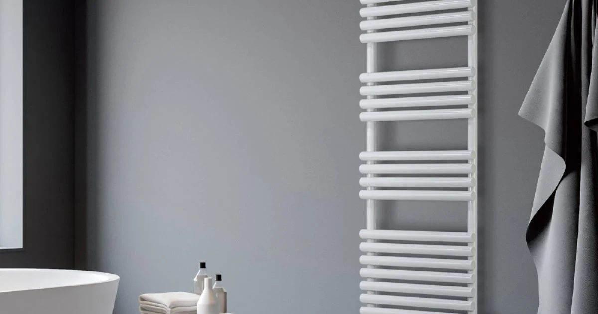 Scaldasalviette Misto in Acciaio Finitura Bianco Puro Made in Italy - Limone