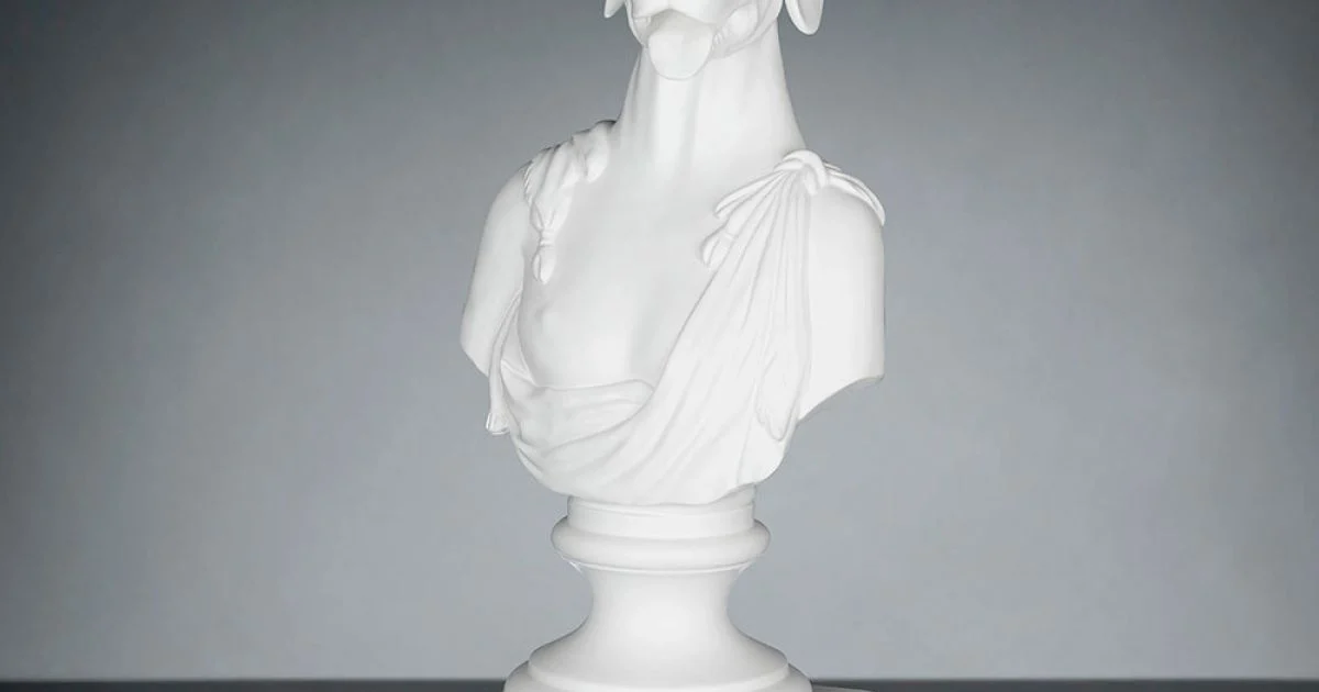 Scultura in ceramica artigianale Bianca 100% Made in Italy Fabas 1